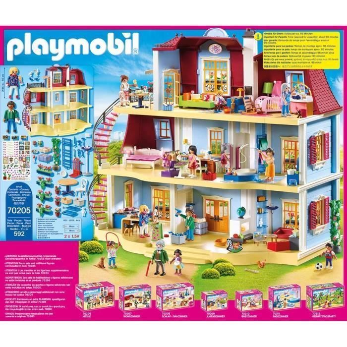 PLAYMOBIL 70205 Casa Tradicional Grande, Casa de Bonecas, 592 peças, Idade recomendada: 4+
