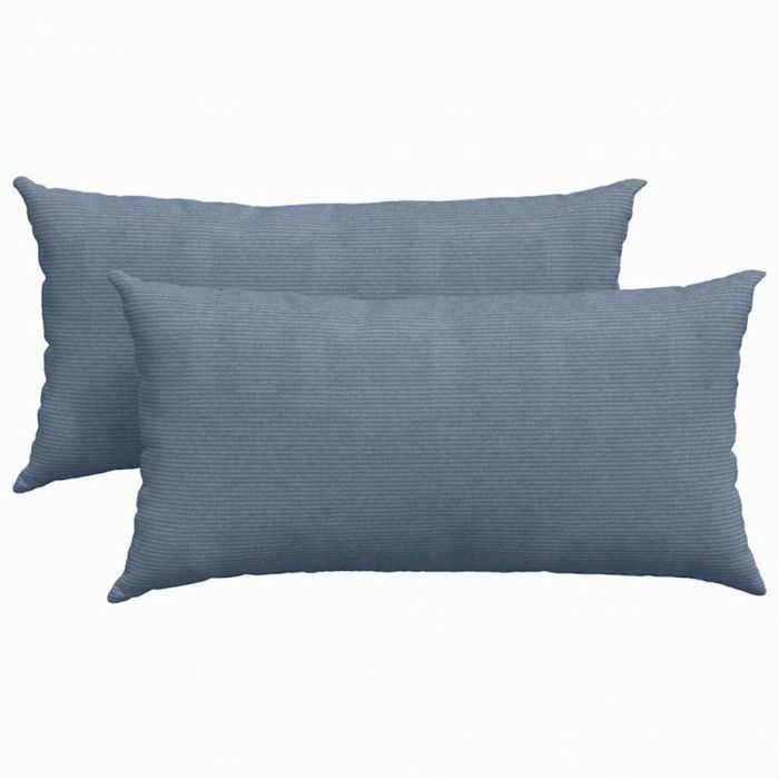 Cuscini per divano - VIDAXL - 80x40 cm - Blu - Velluto a coste - Set da 2