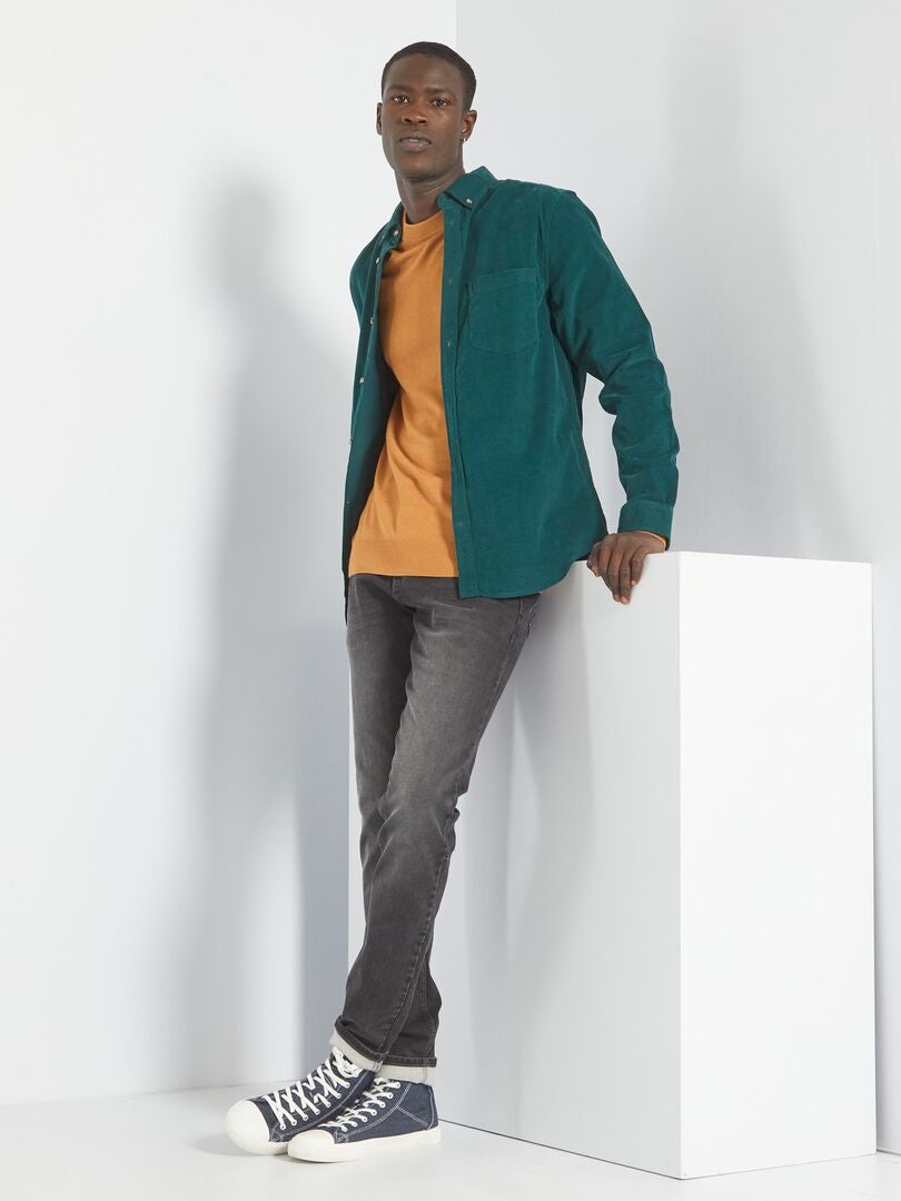 Calça jeans slim stretch - L30 - CINZA