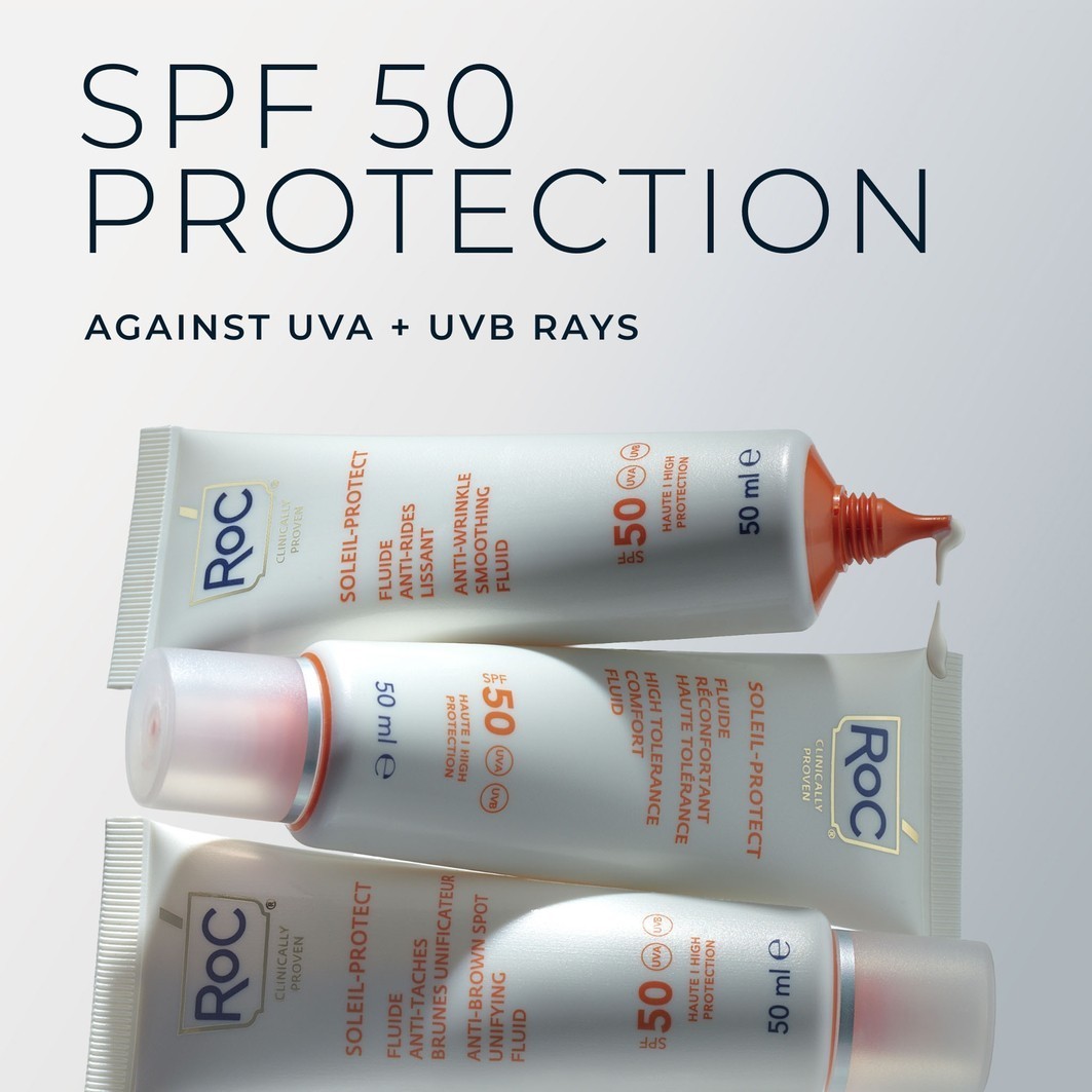 RoC Sunscreen Soleil-Protect tečna krema protiv pigmentnih fleka SPF 50 - 50 ml
