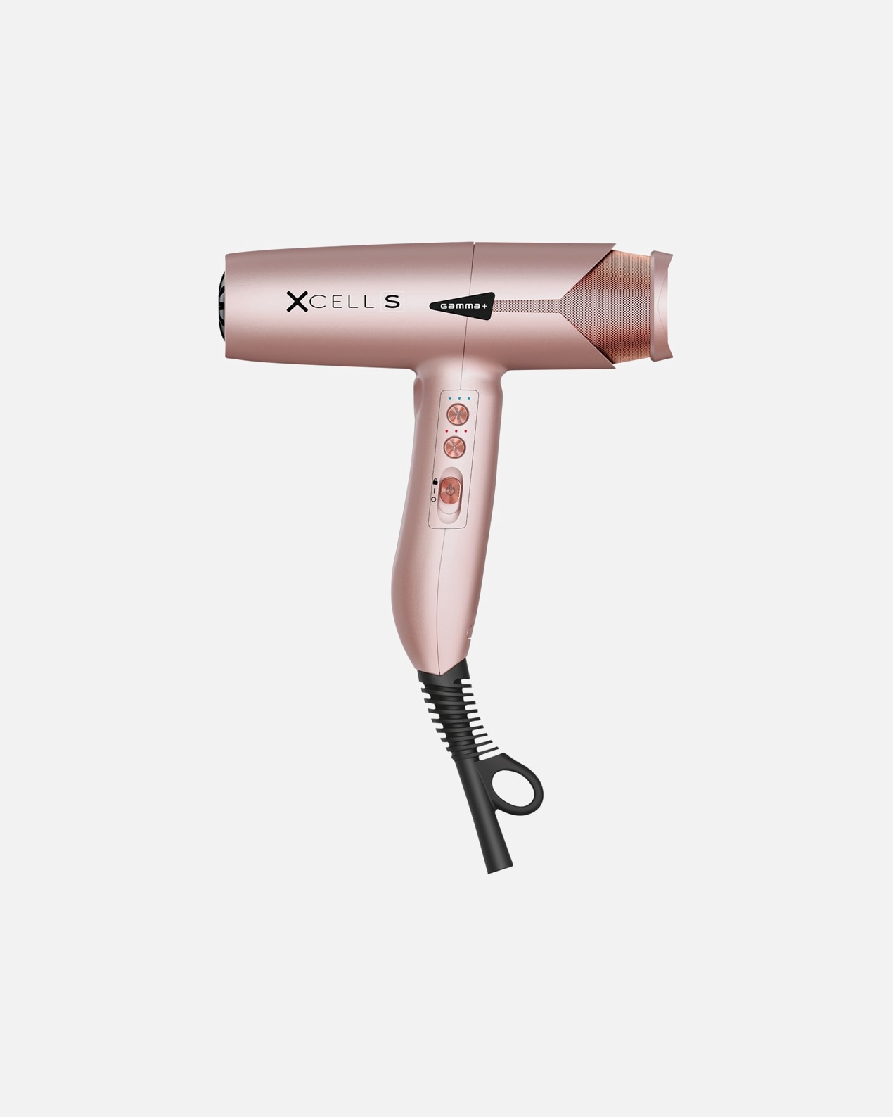 Suszarka do włosów Gamma+ XCELL S Matt Gold Rose – ultralekka z silnikiem cyfrowym i technologią jonową – 1 sztuka
