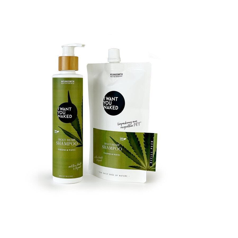 I WANT YOU NAKED Holy Hemp šampon za volumen i valove kose, ponovno punjenje - 250 ml