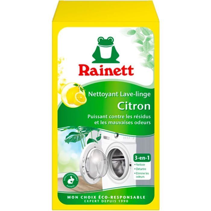 Limpiador para lavadoras - Limpia y descalcifica varios componentes de la lavadora - Aroma a limón - Desinfecta y desodoriza - 250 g