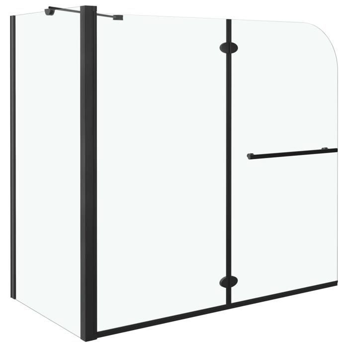 Removable shower enclosure - Black - 120 x 68 x 130 cm