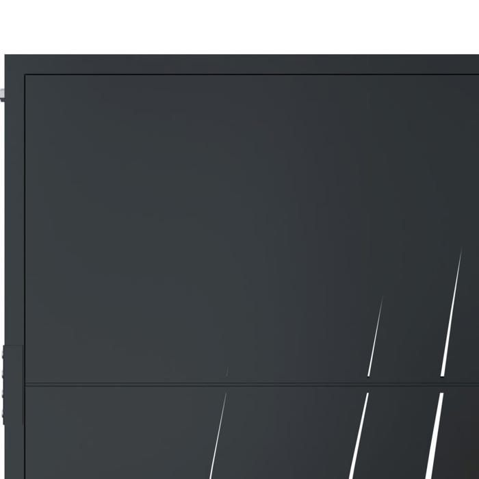 Clarence* Portail de jardin - Portillon anthracite 105x155cm acier conception d'herbe &Europ2652966