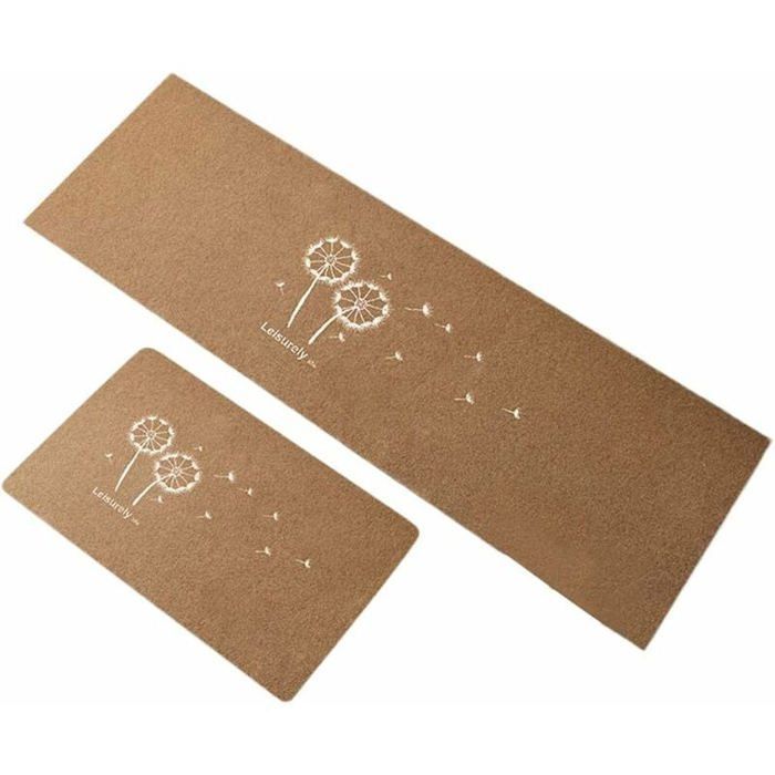 Alfombrilla antideslizante para cocina - MICH - 2 unidades - Absorbente - Poliéster + TPR - 40x60 cm - 40x120 cm