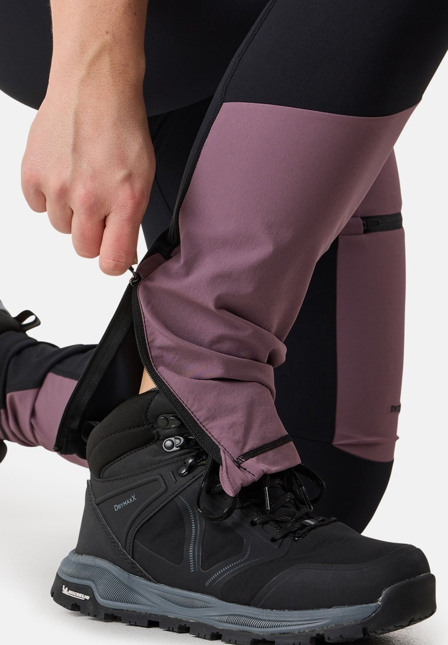 Swedemount TRONDHEIM TREKKING - Leggings - donkerpaars zwart