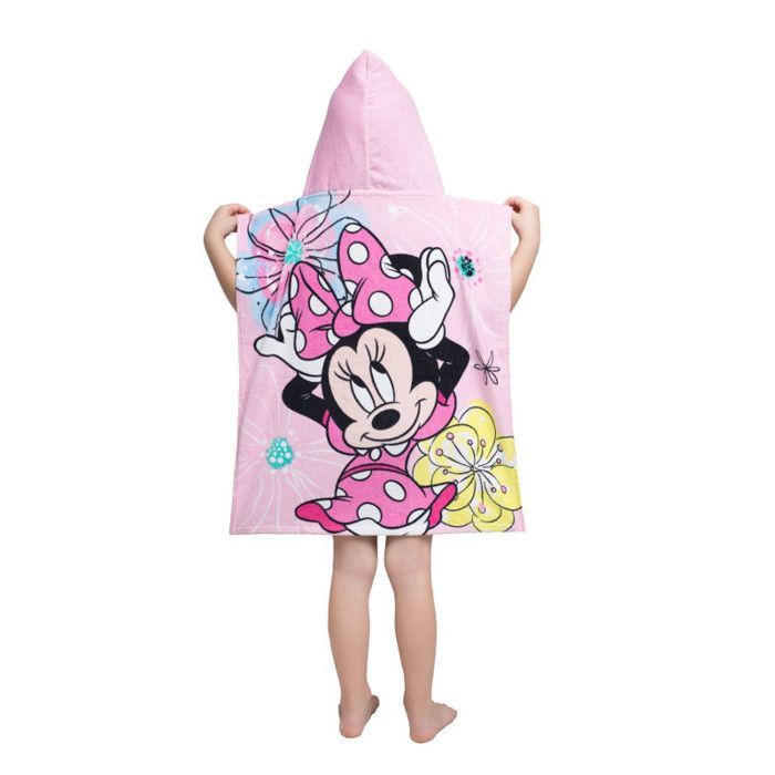 Disney - Poncho de ducha con capucha de algodón 