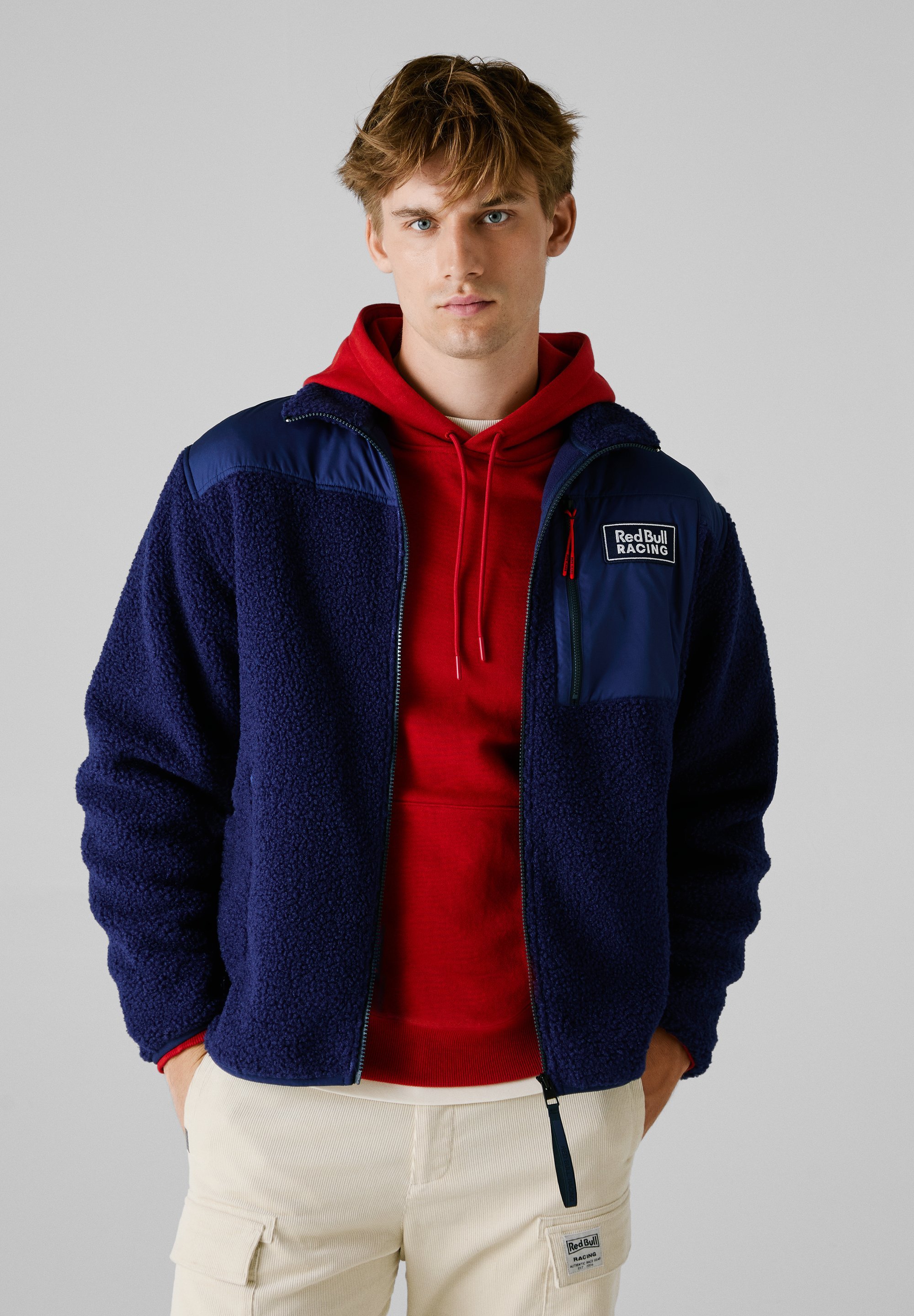 Giacca in pile Red Bull Racing x Pepe Jeans HYBRID - blu eton
