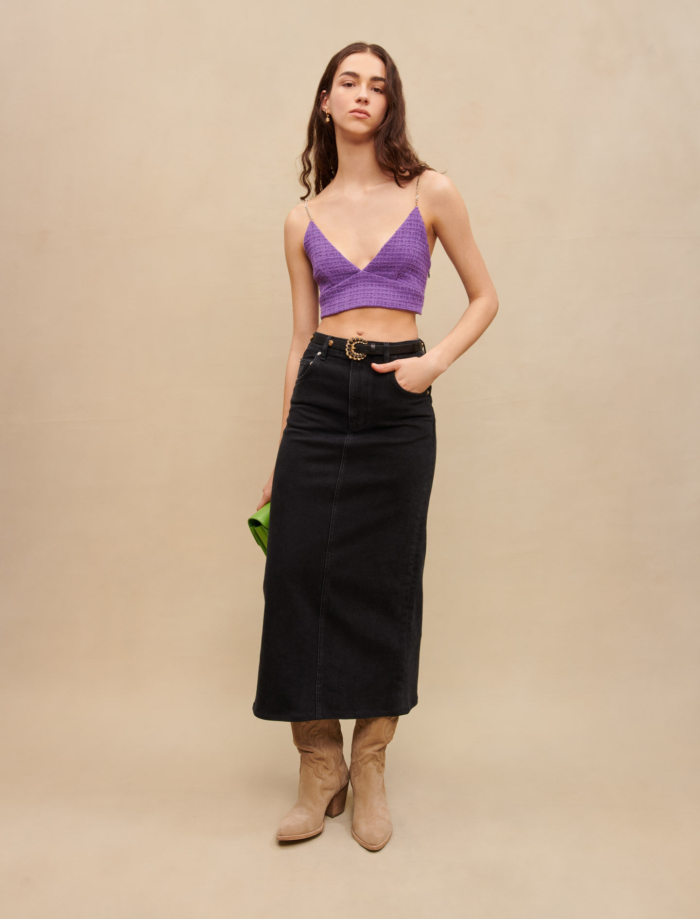 Tweed-toppi - Violetti