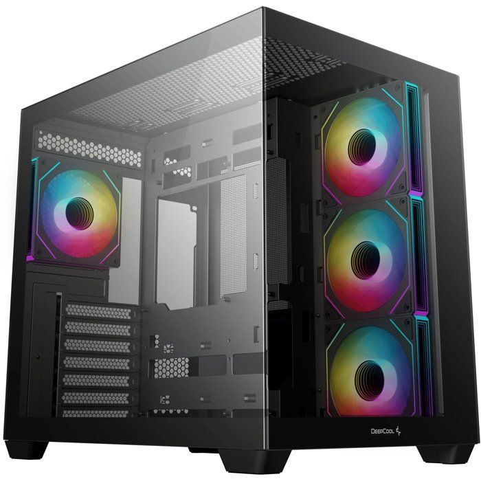 Boitier PC - DEEPCOOL - R-CG530-BKADA4-G-1 - Mini tour - Format Mini-ITX / Micro-ATX / ATX & Micro-ATX - 4 ventilateurs ARGB - Noir