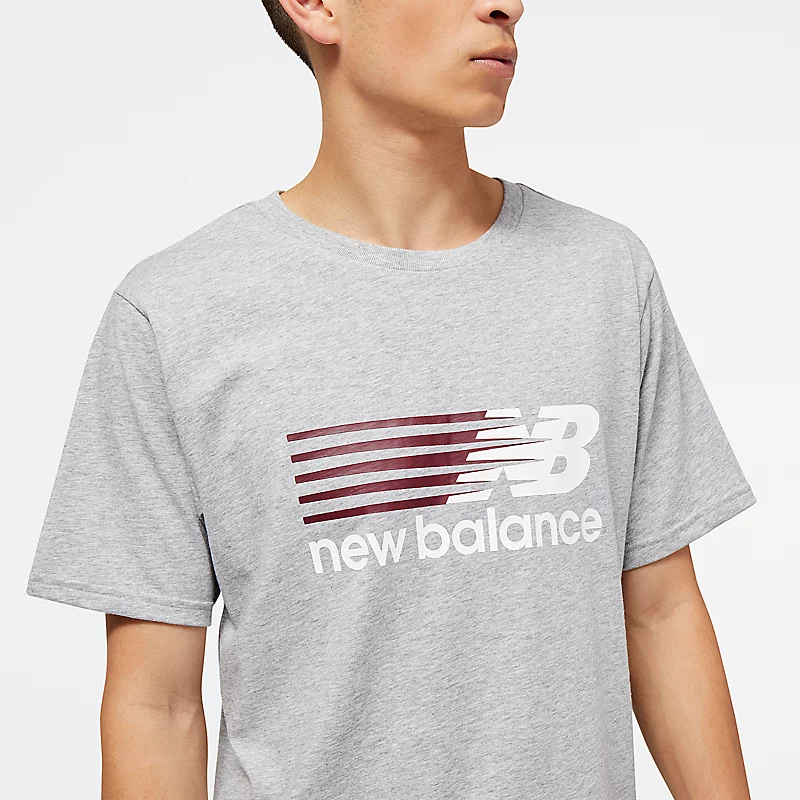 NB Sport Core Plus Graphic Herrenschuhe – Grau, sportlich mit mehrfarbigen Details