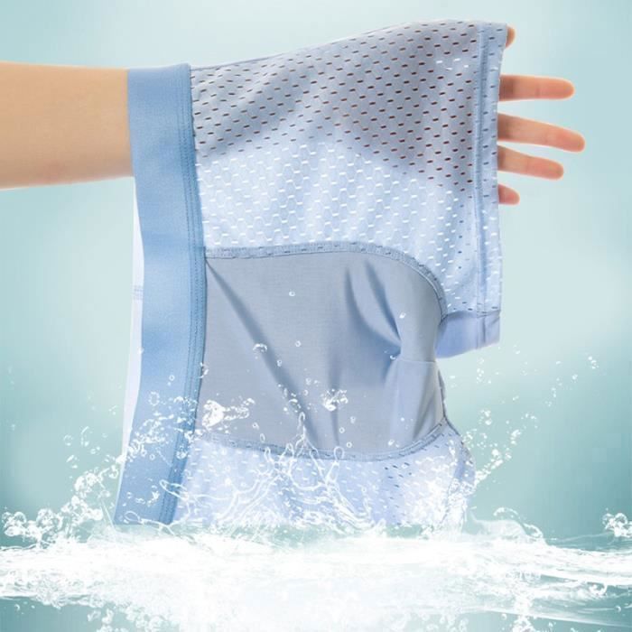 Calzoncillos bóxer de seda helada para hombre - GYROOR - Paquete de 6 - Ultrafinos, transparentes y transpirables - Varios colores