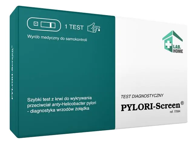 LabHome Pylori-Screen, Test z krwi do wykrywania przeciwciał anty-Helicobacter pylori