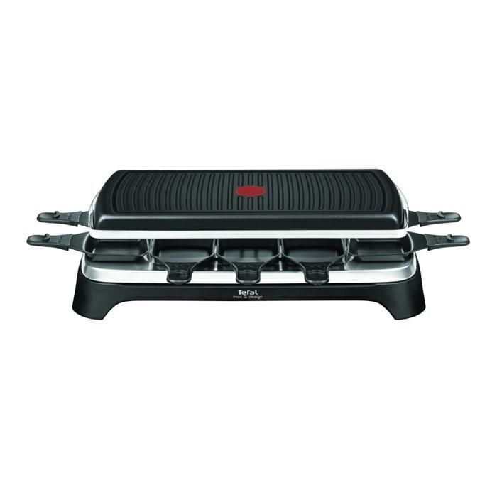 Tefal Raclette 10 Gourmet roestvrijstalen en designbekers RE458812
