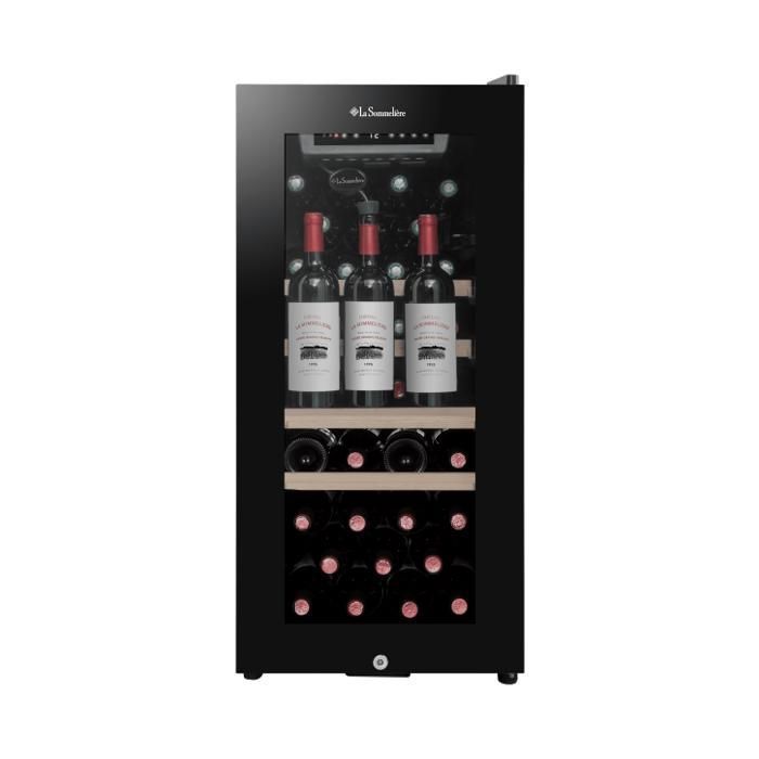La Sommelière LS38BLACK Wine Cellar – 38 bottles – integrated Preservin system – 5-20°C – black glass door – safety features + LED