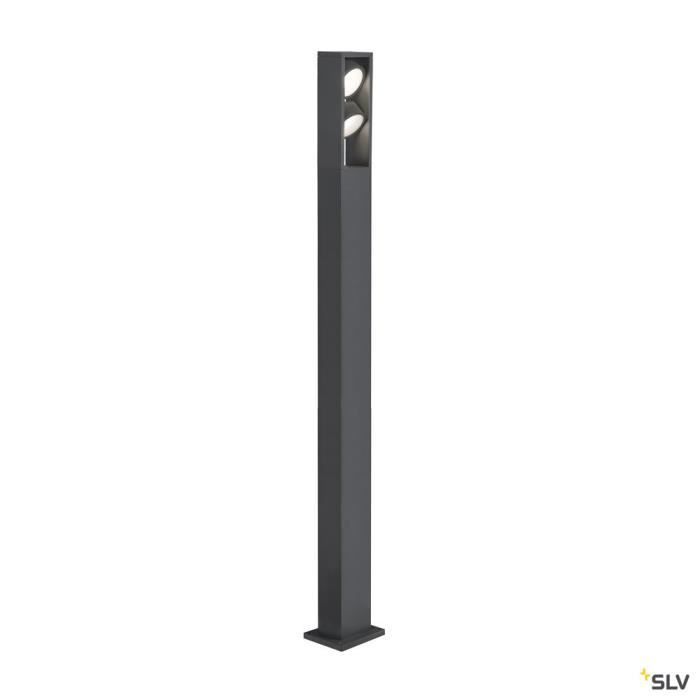Bolardo doble para exteriores SLV ESKINA FRAME 175 con LED integrados, color antracita, altura 175 cm, 11,50 cm x 7,30 cm x 175,00 cm, color antracita.