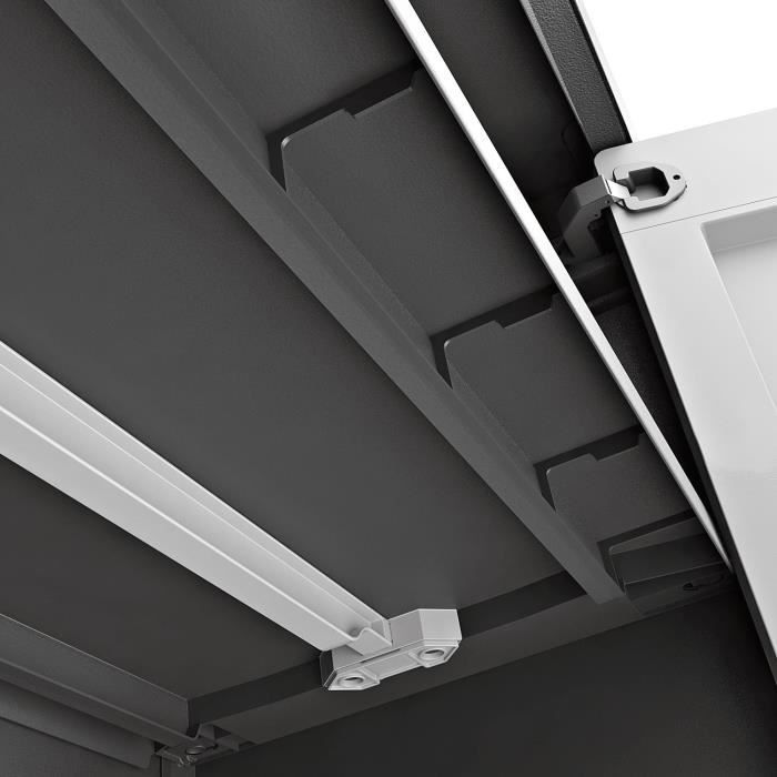 Keter Titan opbergkast in zwart en grijs met planken, 182 cm, organizer 434758