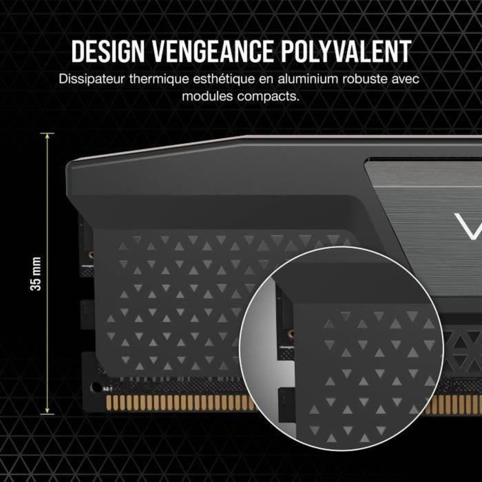 CORSAIR Vengeance 64GB 2x32GB - DDR5 5200MHz - CAS40 - Schwarz (CMK64GX5M2B5200C40)