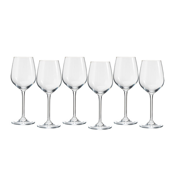 Taças de vinho branco para uso diário, 388 ml, conjunto de 6