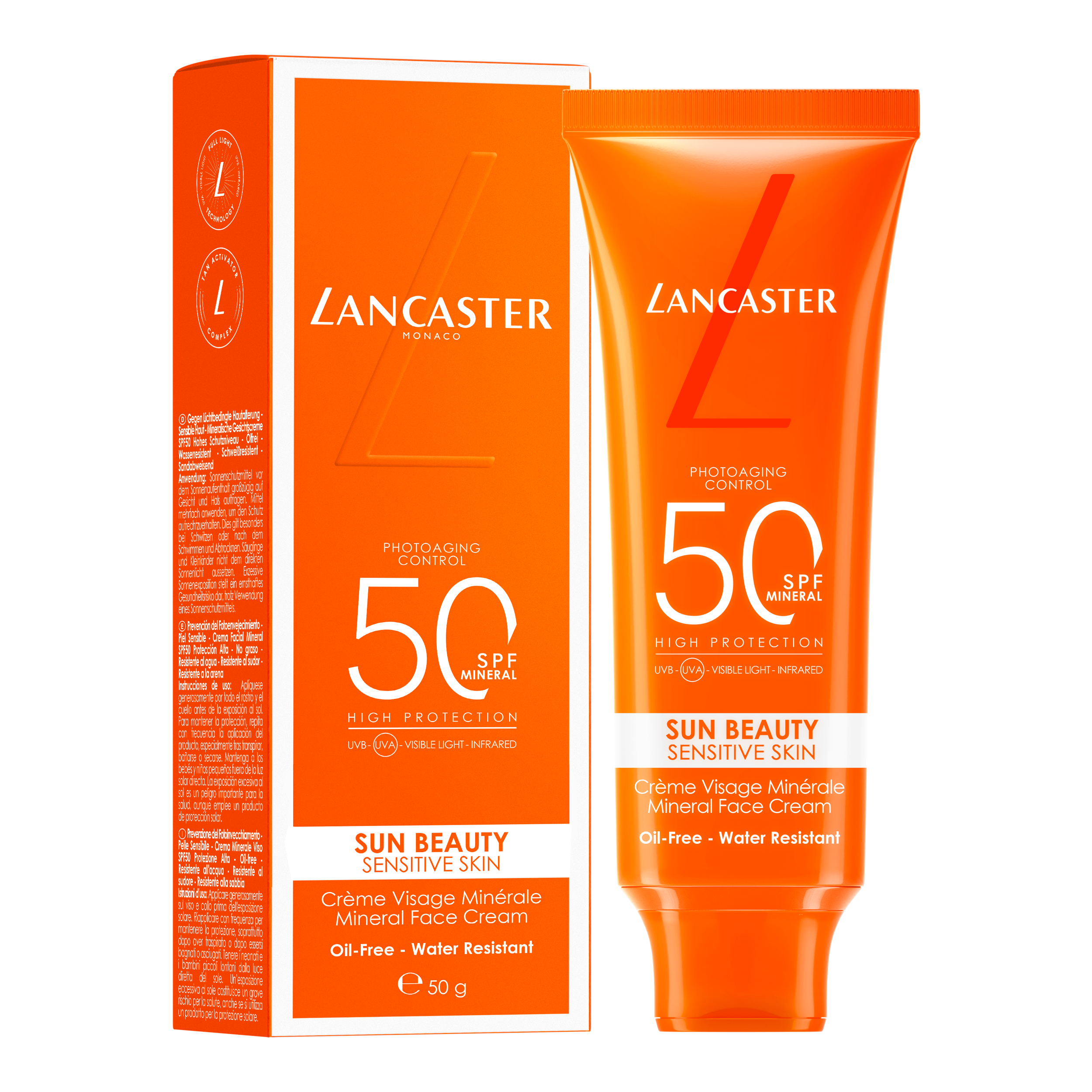 „Sun Beauty“ jautrios odos mineralinis veido kremas SPF 50 Veido apsauga