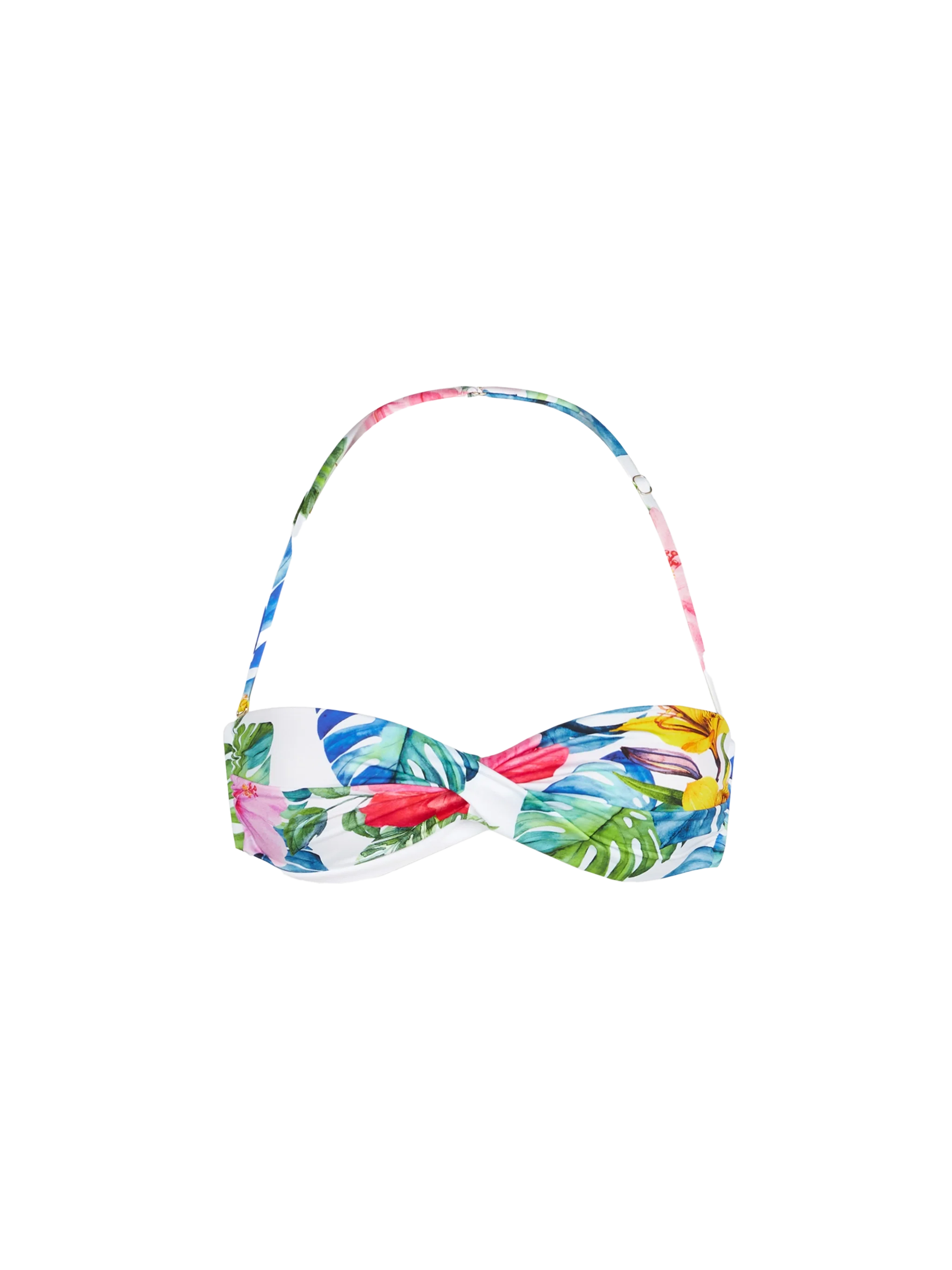 Bandeau-Top mit tropischem Print