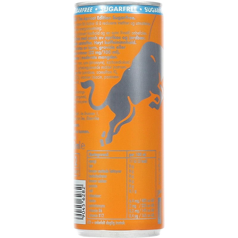 Red Bull Red Bull 250 ml uden sukker Abrikosudgave