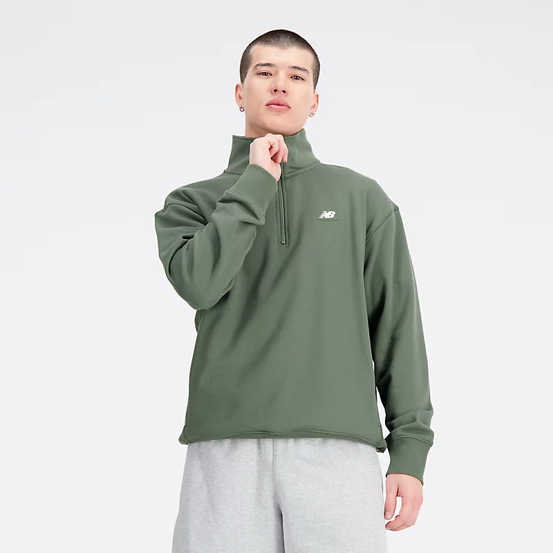 Homme Athletics Remastered French Terry 1/4 Zip - GŁĘBOKA OLIWKOWA ZIELEŃ