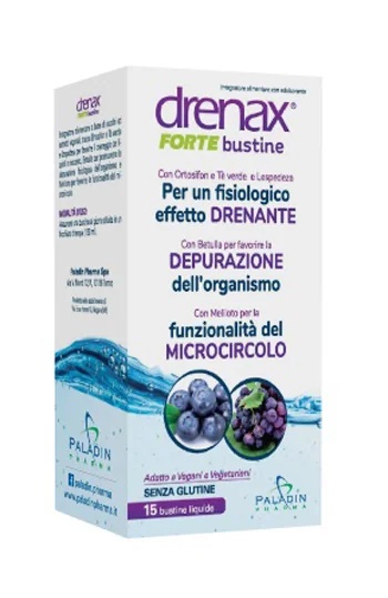 DRENAX Drenax Forte Mirtillo sacos 15 sacos suplemento para drenagem