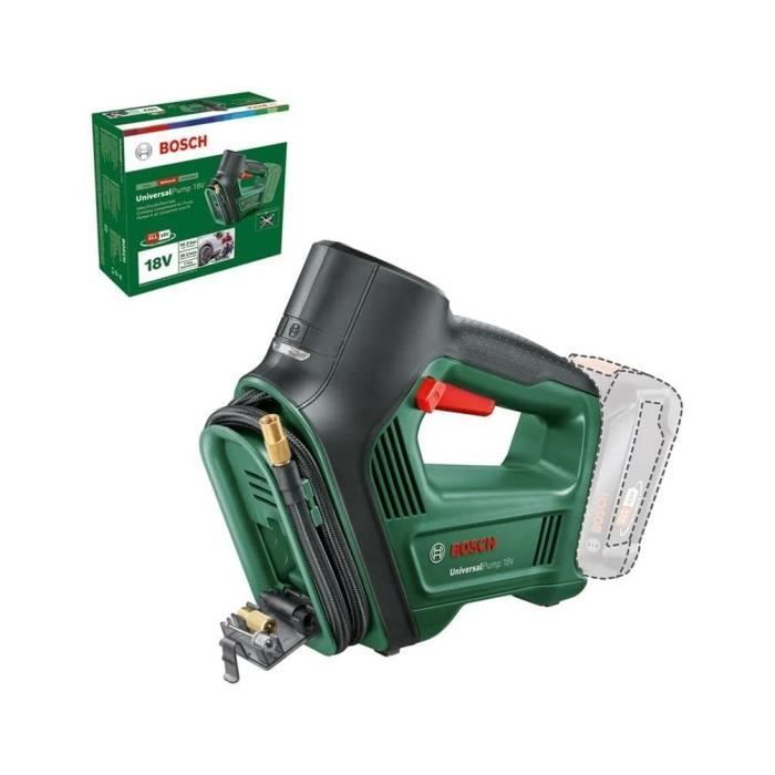 Compresor inalámbrico BOSCH UniversalPump de 18 V: para inflar neumáticos (coche, bicicleta, motocicleta) sin batería ni cargador 0603947100