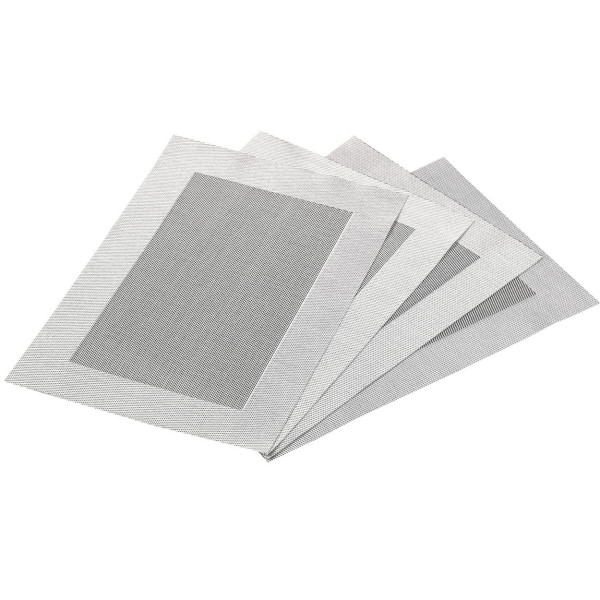 Zestaw 4 Podkładek stołowych klasyczne srebrne 43x29 cm