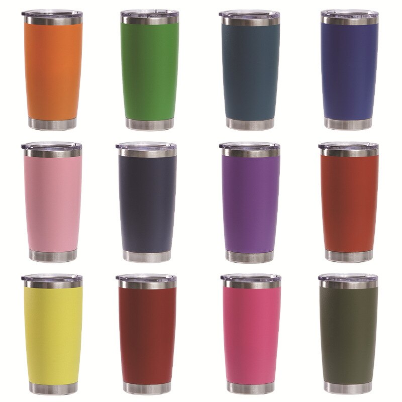 Gobelet isotherme 600 ml (20 oz) en acier inoxydable pour bière, eau chaude, thé, café, bouteille d'eau.