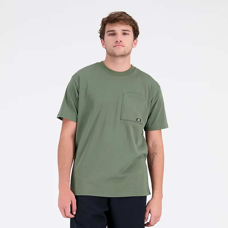 Heren Essentials Reimagined katoenen jersey T-shirt - Diep olijfgroen