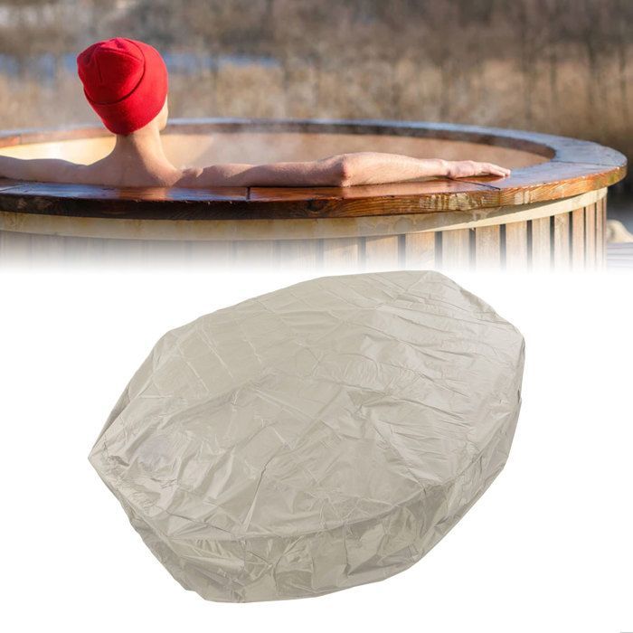 Mothinessto couverture de spa Mothinessto Couverture ronde de spa Housse de protection anti-poussière pour jardin accessoire