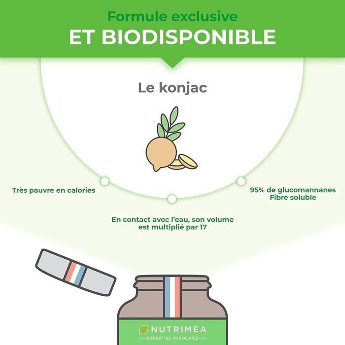 PURE KONJAC • 95% glucomannan - capsule • Appetite suppressant • Detox • Slimming food supplement