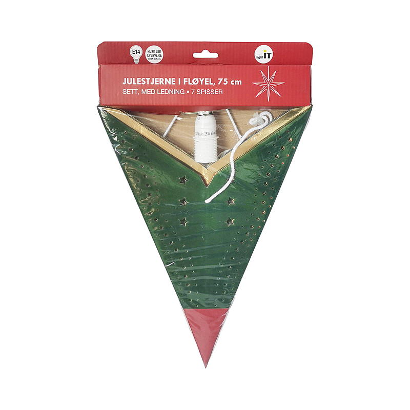 Leichter Weihnachtsstern (75 cm) in Samt