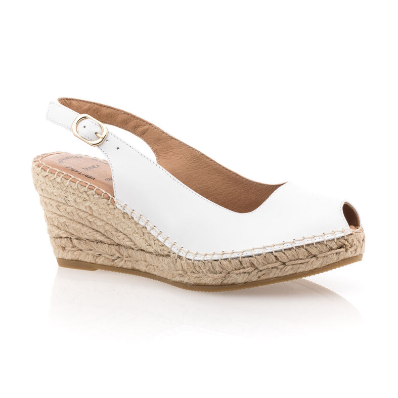 Witte espadrilles voor dames met touwzolen