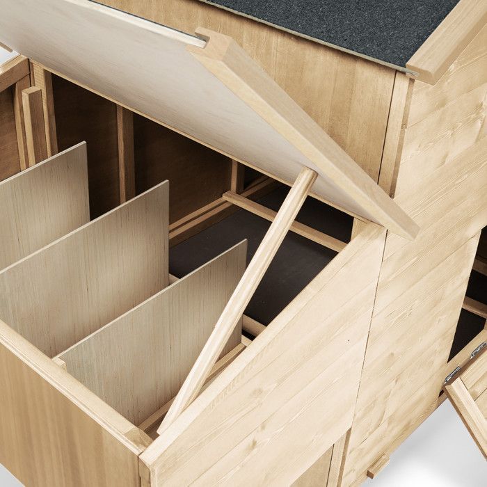 IDMARKET Poulailler chalet XXL pour poules avec pondoir en bois