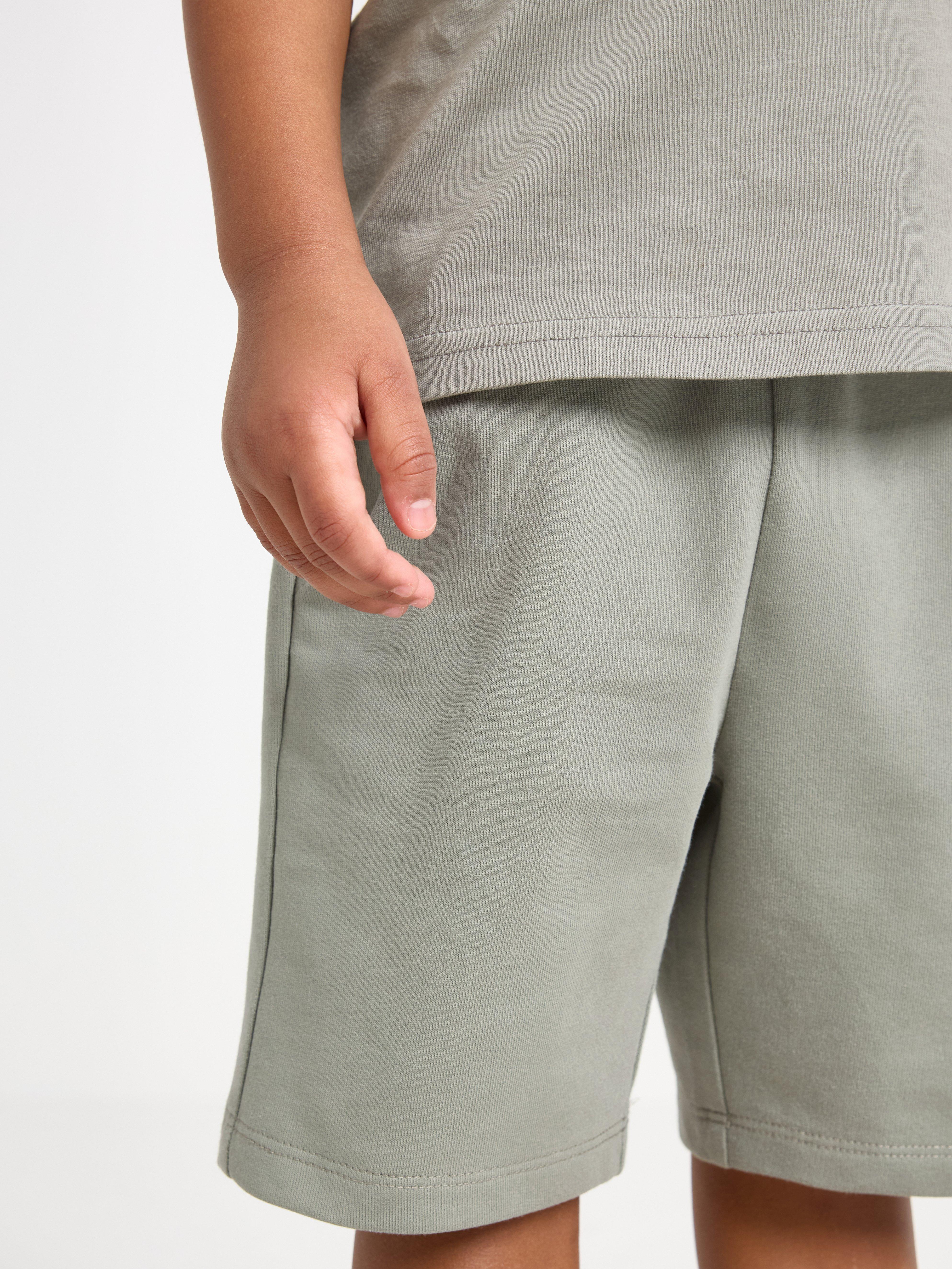 Jerseyshorts støvgrønn