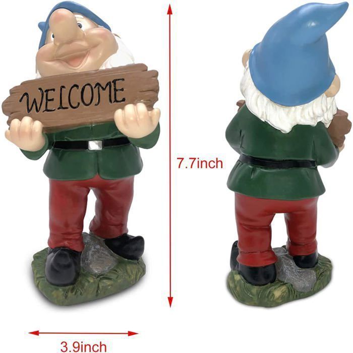 Nain De Jardin, Décoration de Jardin, Statue De Nain De Jardin, Statue de Jardin Extérieur, Décoration de Figurine de Jardin, Label
