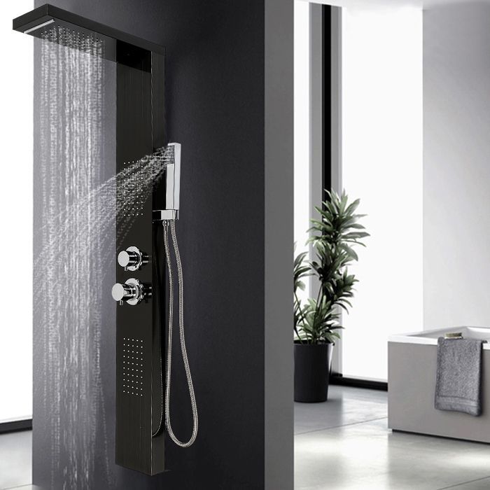 Columna de ducha MIPAN con grifo mezclador - Columna de ducha termostática - Columna de ducha con hidromasaje - Estilo 4