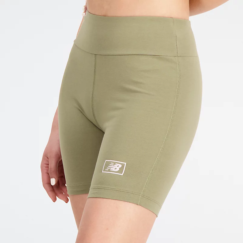 Damskie, niezbędne, bawełniane, dopasowane szorty z elastanem – COVERT GREEN