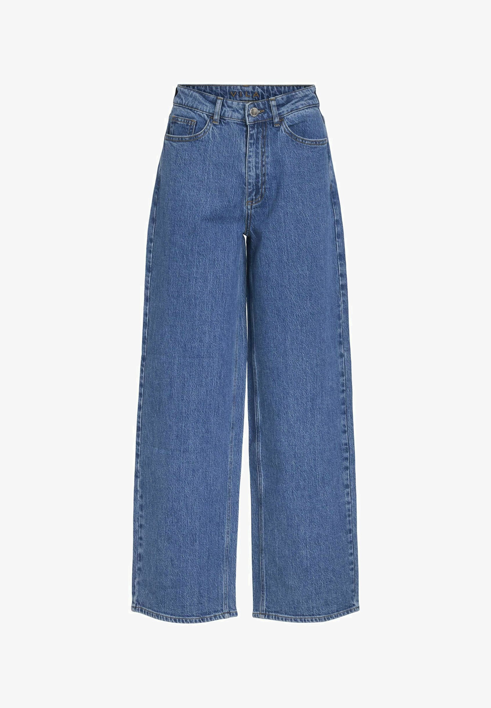 VILA VIFREYA JAF HW- NOSE - Jeansy o luźnym kroju - Średni niebieski denim