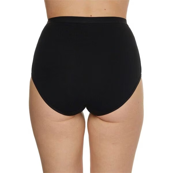 Ženske gaćice Kruidvat Cotton Stretch Maxi, crne, veličina M, 2 komada