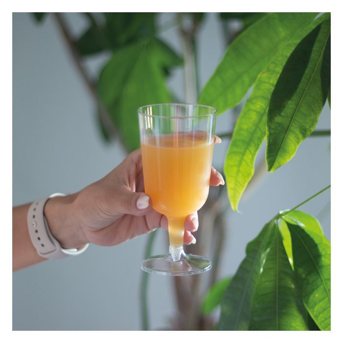 Verres à vin plastique transparent réutilisable 20 cL par 50