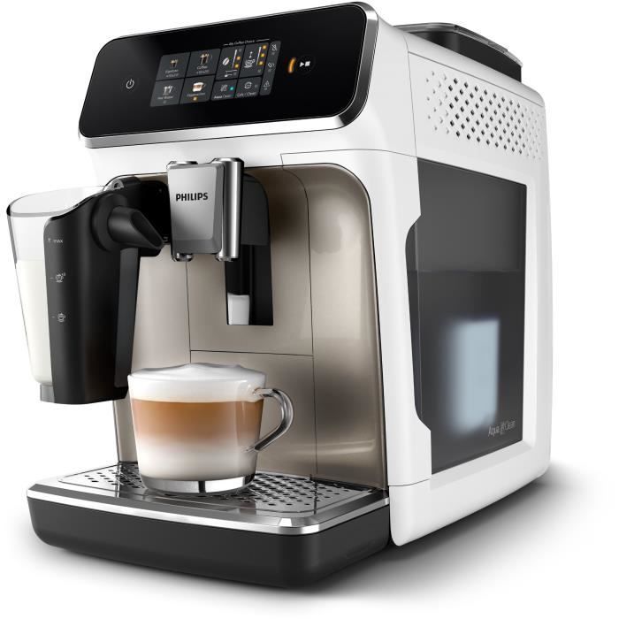 Macchina per caffè espresso Philips EP2333/40 Serie 2300 con macinacaffè integrato - Bianca