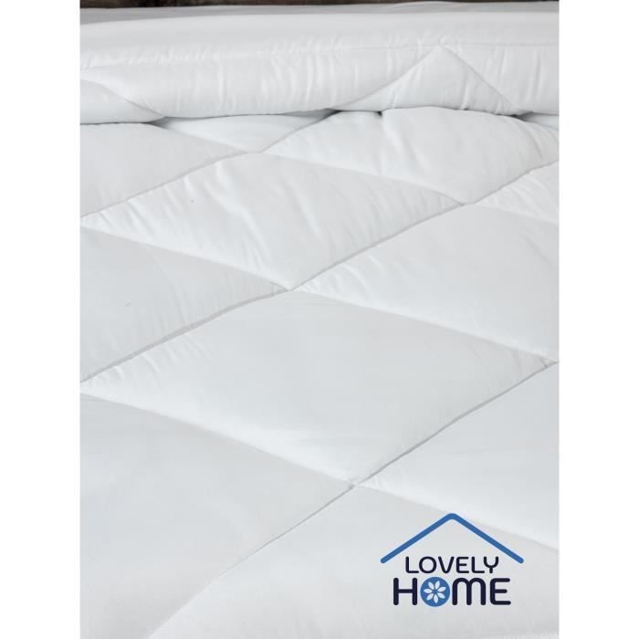 Duvet 140 x 200 cm - LOVELY HOME - Lightweight - 280 g/m² - Anti-dust mite - Single - White