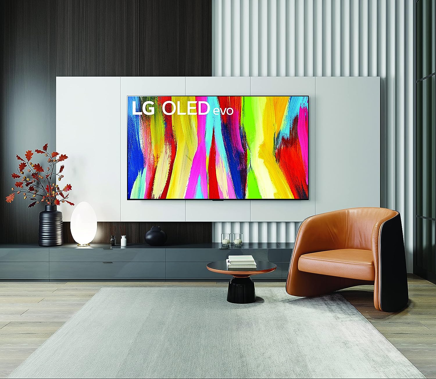LG C2 sorozatú 55 hüvelykes OLED evo Smart TV OLED55C2PUA, 2022 - Mesterséges intelligencia által vezérelt 4K TV, beépített Alexa, sötétezüst