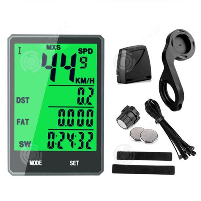 INN Compteur de vitesse ordinateur de vélo kilométrique étanche de vélo sans fil fonctions puissantes et utilisation simple noir