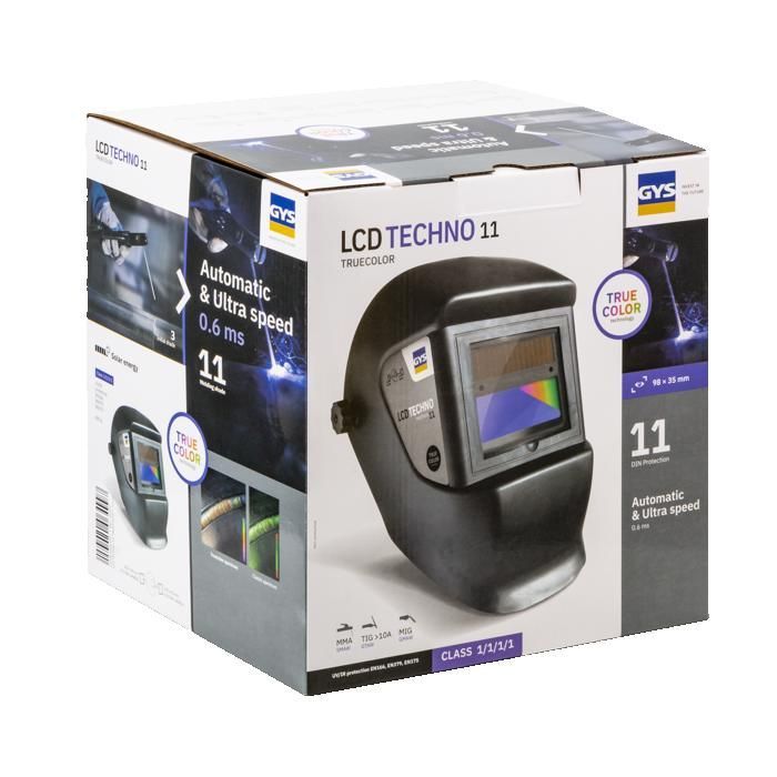 GYS Techno 11 Zwarte True Color LCD-lashelm - 64997